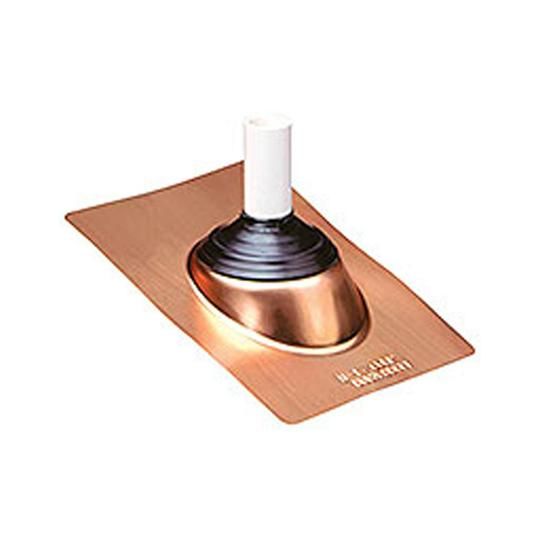 Multi-Size 3 in 4 (3 N 4) Copper Base Roof Flashing for 3" or 4" Vent Pipe