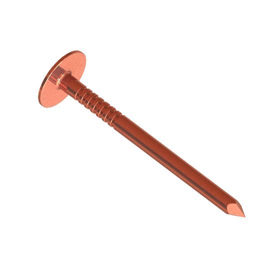 1" (2d) Copper Smooth Shank Roofing/Slating Nails - 50 Lb. Box