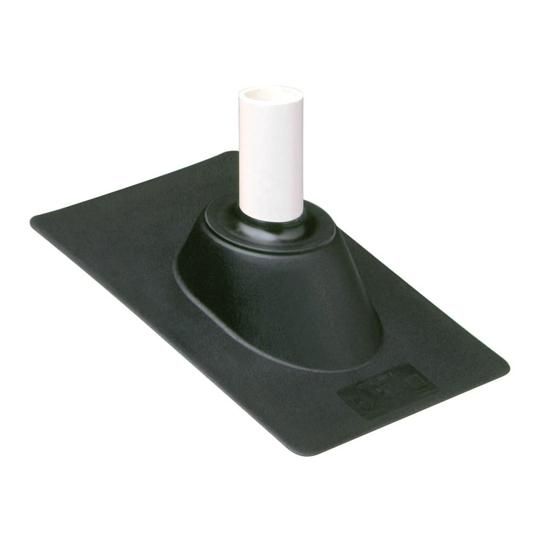 Hard Plastic Base Roof Flashing for 1-1/4" or 1-1/2" Vent Pipes