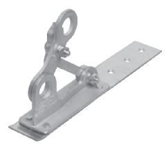 #124 x 2" x 12" Mullane Fitrite Mini-Protector Galvanized Fence Bracket for 2 Pipes