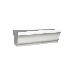 .032" x 6" x 20' K-Style Mill Finish Aluminum Gutter