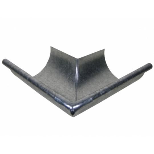 26 Gauge 5" Half Round Outside Galvanized Steel 90&deg; Miter