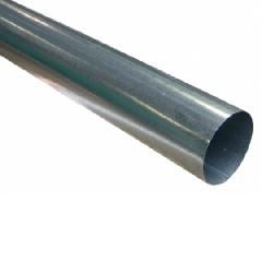 26 Gauge 3" x 10' Plain Round Galvanized Steel Downspout