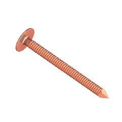 1-1/4" (3d) Copper Ring Shank Roofing/Slating Nails - 50 Lb. Box