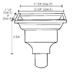 #14 Galvanized Steel Conductor Head with 4" Oval Outlet