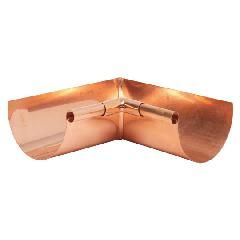 16 Oz. 6" Half Round Inside Copper 90&deg; Miter