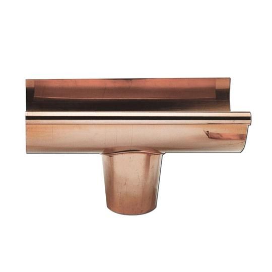 16 Oz. 5" x 3" Half Round Copper End Piece