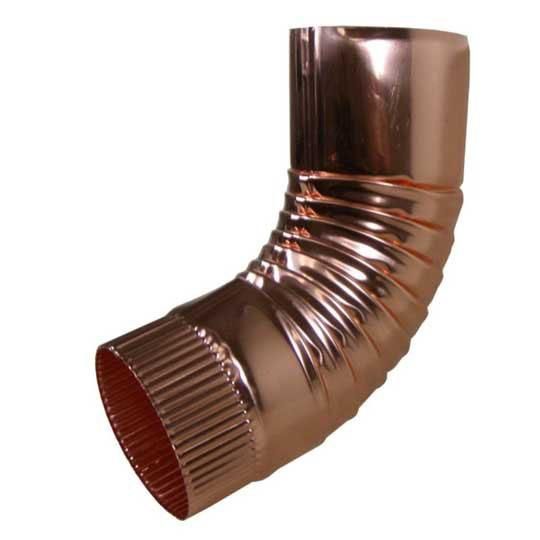 16 Oz. 4" Plain Round Copper 75&deg; Elbow