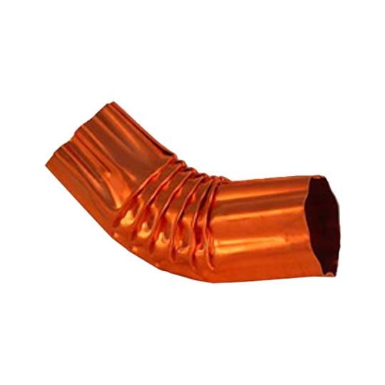 16 Oz. 4" Round Corrugated Copper 45&deg; Elbow