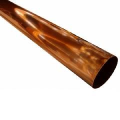 16 Oz. 3" x 10' Plain Round Copper Downspout