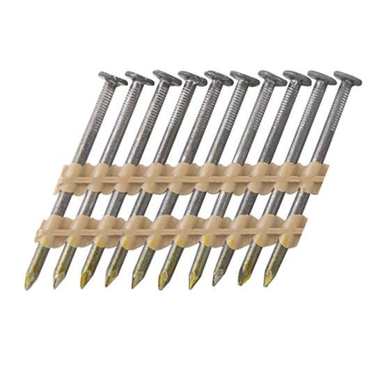 2-3/8" x .113 Smooth Shank Basic Bright 21&deg; Full Round Head Plastic Strip Nails - Carton of 5,000