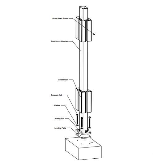 Stair Post Support Kit for Concrete