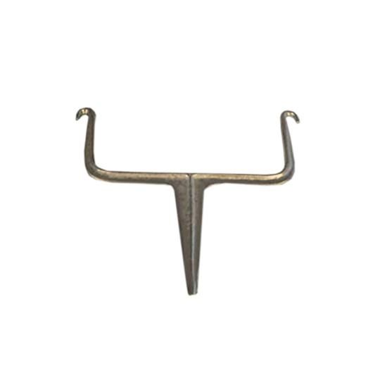 3" Square Zinc Wood Hook