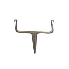 3" Square Zinc Wood Hook