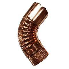 16 Oz. 3" Round Corrugated Copper 30&deg; Elbow