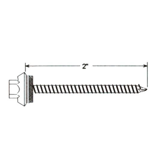 #10" x 2" Hex Head Screw