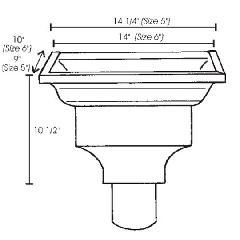 #14 Galvanized Steel Conductor Head with 5" Oval Outlet