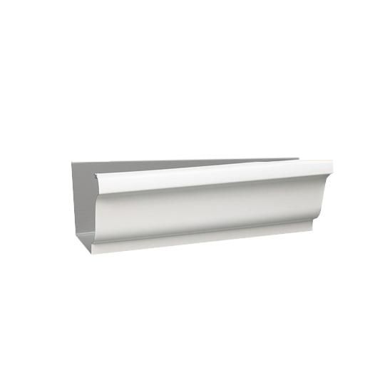 26 Gauge 5" x 20' K-Style Galvanized Steel Gutter Straight Back