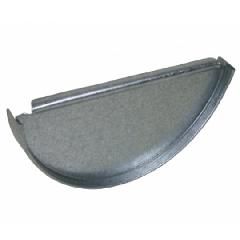 26 Gauge 6" Half Round Galvanized Steel End Cap