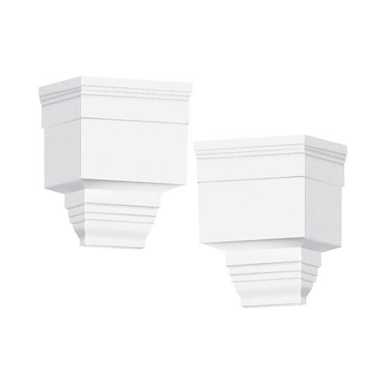 Exterior Dentil Trim Left and Right End Cap Kit