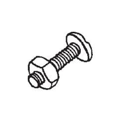 #10-24 x 3/4" Galvanized Steel Nut & Bolt for Shanks - Carton of 50