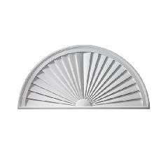 32" x 16" Half-Round Sunburst Pediment