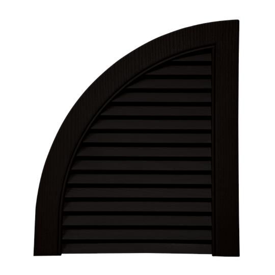 Open Louver Quarter Round Arch Top for Standard Louver Shutters