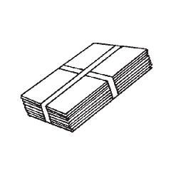 2" x 3" x 7" Pre-Bent Mill Finish Aluminum Step Flashing - Pack of 100