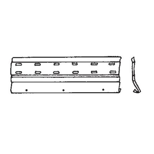 3-1/2" x 10' Wide-Butt Galvanized Steel Starter Strip with Slots