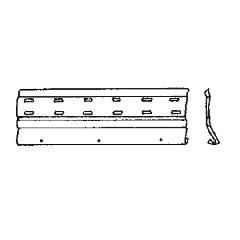 3-1/2" x 10' Wide-Butt Galvanized Steel Starter Strip with Slots