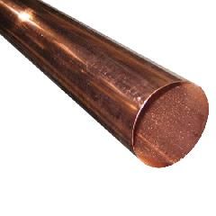 20 Oz. 3" x 10' Plain Round Copper Downspout