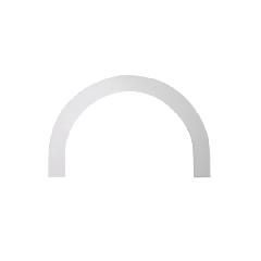 36" 6F Half-Round Arch Trim Flat