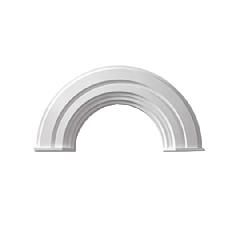 36" Decorative Half-Round Arch Trim with Keystone