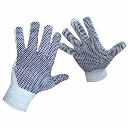 Reversible Plastic Dotted Cotton Gloves