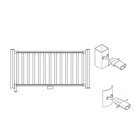 Kingston Flat Rail Kit Square Baluster 36X6'