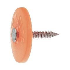 1-1/4" Ring Shank Plastic Cap Nails - Pail