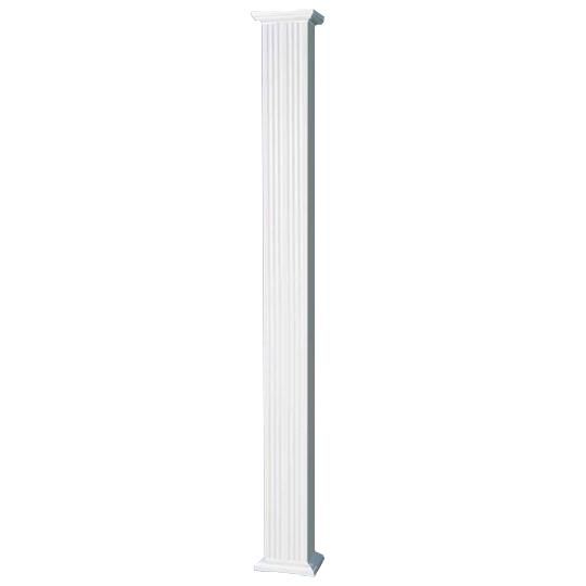 8" x 12' Square Fluted Column with Capital & Base