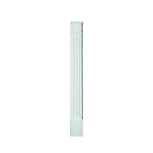 7" x 90" Economy Fluted Pilaster Molded with Plinth