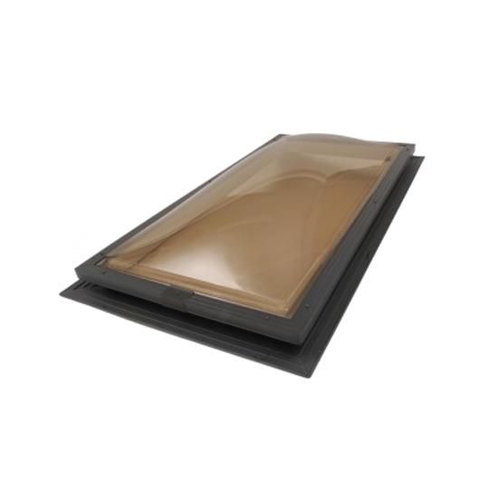 2' x 4' Self Flashing Aluminum Skylight with Bronze Frame & Clear Dome