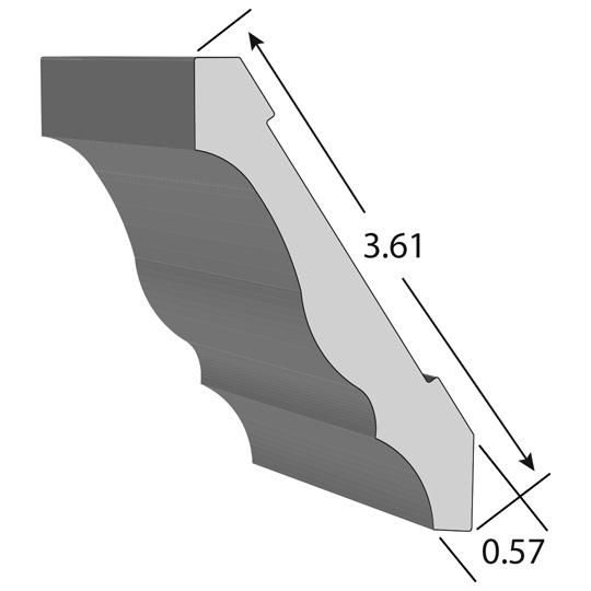 3-5/8" Crown Moulding