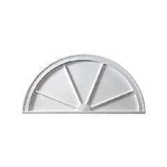 36" x 18" Half-Round Spoked Pediment