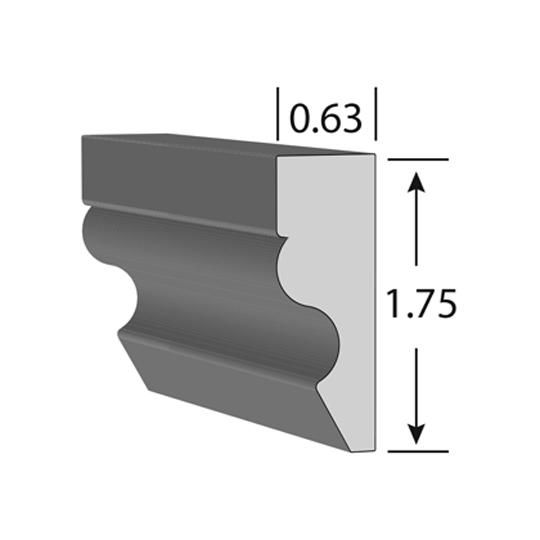 1-3/4" x 9/16" x 16' Bed Moulding