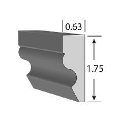 1-3/4" x 9/16" x 16' Bed Moulding