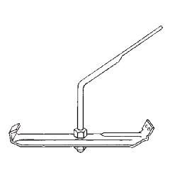 5" Mill Finish Aluminum Roof Bar Hanger with Rod & Nut