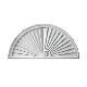 15" x 30" Sunburst Half Round Window Pediment