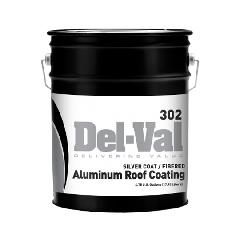 Del-Val Silver Coat Fibrated Aluminum Roof Coating - 5 Gallon Pail