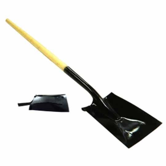 Wood Handle Tear Off Spade with Reinforcement Only