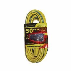 50' Triple Tap Extension Cord - 12/3 Gauge