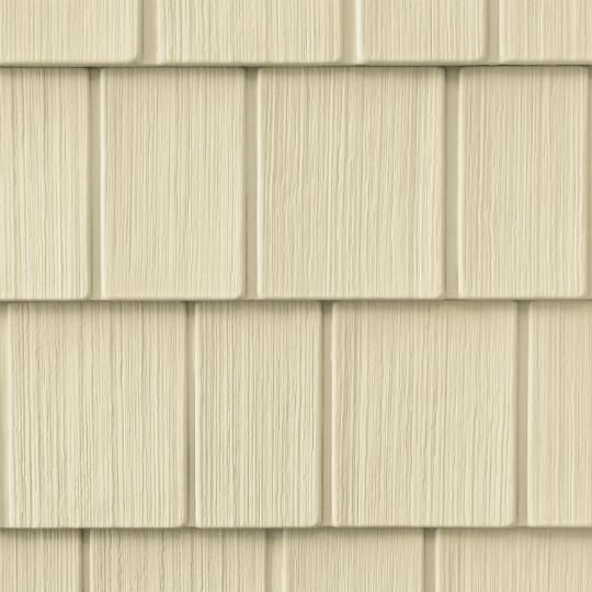 Northwoods&reg; Single 7" Straight Edge Rough-Split Vinyl Shake Siding