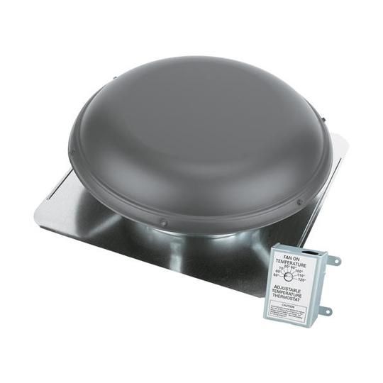 Power Attic Ventilator Roof-Mount Metal with Pre-Wired Humidistat with Thermostat Power Cool Plus - 1170 CFM